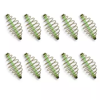 10pc Feeder Basket Fishing Equipment Fishing Spring Feeder Coil Inline Method Feeder Freshwater Saltwater Fishing Tackle L