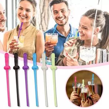 10PC Hen Party Bar Willy Straws Party Phallus Girls Night Out Accessories Straws