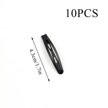 10PC/set Black Geometric Hair Clip BB Hairpins Barrettes Styling Tools Fashion Women Girls Hair Accessories Headwear Headdress 4.3cm