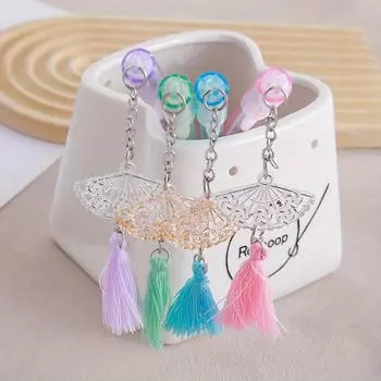 10pcs 0.5mm imitation crystal fan tassel pendant pen cute pendant gel pen girly heart high value water pen розовый