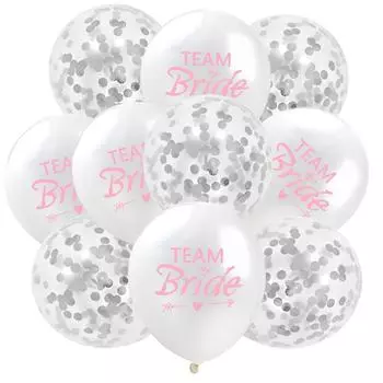 10pcs 12inch Team Bride Latex Balloons for Wedding Bridal Shower Hen Bachelorette Party Decorations Bride To Be Gift Supplies