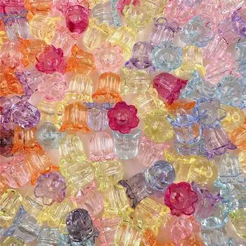 10 шт. 17*15 мм акриловые свободные бусины «Ландыш» DIY материал ручной работы для браслетов, ожерелья, изготовления ювелирных изделий розы красного