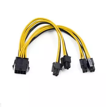 10pcs 20cm 8 Pin to Dual 8 Pin EPS 12V Motherboard Power Supply Cable Y-Splitter