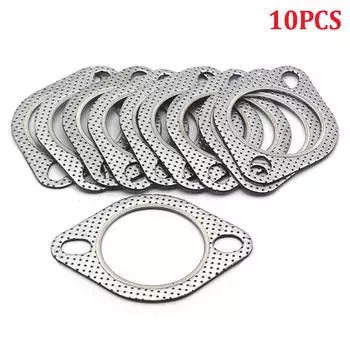 10PCS 2.5 2-Bolt High Temp Exhaust Gasket Turbo/Header Down/Dump Pipe Flange