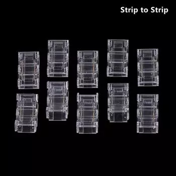 10Pcs 2Pin 8Mm Cob Led Strip To Strip Led Connectors Strip To Wire Connection Solderless Extension For 8Mm Cob Led Strip Lights