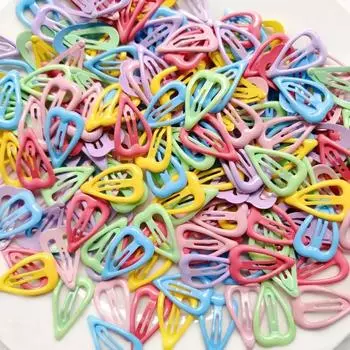 10PCS 3cm Cute Candy Colors Love Heart Mini Hairpins Sweet Girls Hair Clips Barrettes Solid Clip Fashion Kids Hair Accessories