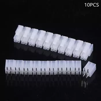 10Pcs 4 Pin Molex 4.2Mm Pitch Right Angel Pin Header Plug 5569 5557 Male Female Wire Connector For Auto Car Pc A2