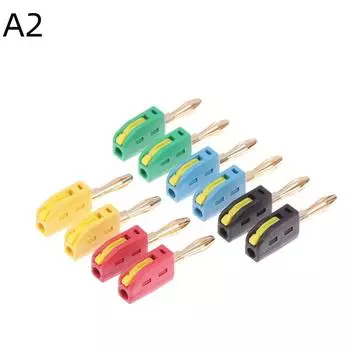 10Pcs 4Mm Banana Plug High Current Quick Connect Gold-Plated Banana Connector 32A Electrical Test