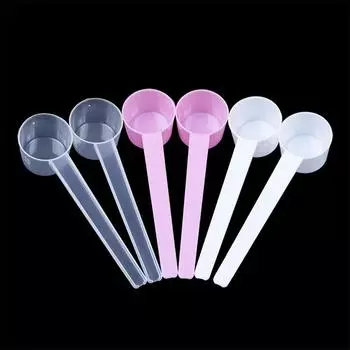 10PCS 5g Individually Packaged 10ml Flat-bottomed Spoon 5g Measuring Spoon with Scale Transparent Plastic Measuring Spoon 10ml прозрачный
