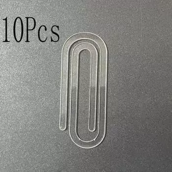 10Pcs Acrylic Acrylic Paper Clips Transparent Unfinished Bookmarkers DIY Bookmarks Notebook S