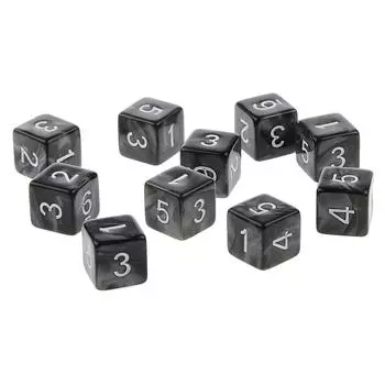 10 шт. акриловых шестигранных игральных костей D6 игральные кости D&D RPG игральные кости TRPG игровые подарки