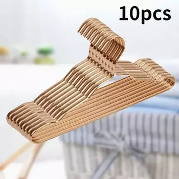 10pcs Aluminum Alloy Clothing Hanger Golden Durable Domestic Coat Supplies Organizer Adult Children Hanging