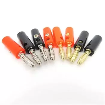 10 шт. аудиоколонки винт банан позолоченные разъемы 4 мм черный красный серебряный