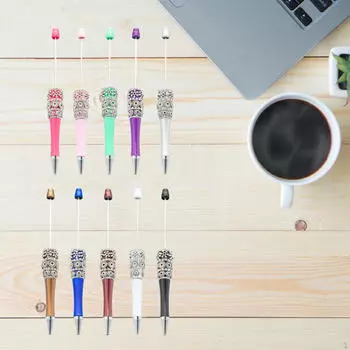 10 шт. ручек с бисером, новинка, шарик 1,0 мм, для письма, подарки для девочек и мальчиков