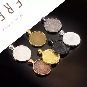 10pcs Blank Jewelry Findings 25mm Cabochon Base Setting Vintage Jewelry Making Accessories Women Style 2