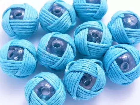 10pcs Braided Acrylic Beads Round Balls 18mm 3mm Green Blue Bonbon Beads Balls Crafts Handicraft Supplies Jewelry Accessories Parts Huey Handicraft