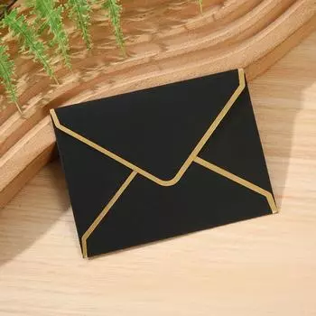 10pcs Bronzed Seal Decoration Envelope Set Invitation Card Blessing Thank Envelopes Postcard 7x10.5cm