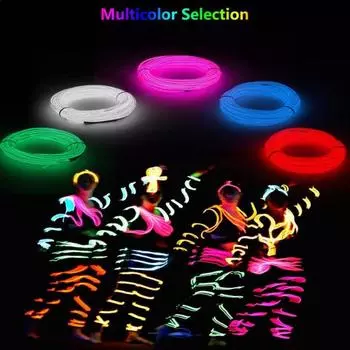10Pcs Car Interior Decorative Lamps Strips Atmosphere Lamp Cold Light Decorative Dashboard Console Auto LED Ambient Lights 1m