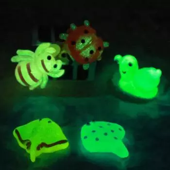 10Pcs Cartoon Luminous Devil Fish Snail Spider Fish Tank Aquarium Ornament Figurine Miniature Landscape Home Decoration Gifts