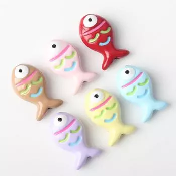 10pcs Cartoon Mini Fish Beads Handmade Craft Jewelry Making Material Bracelet Making Kit красный