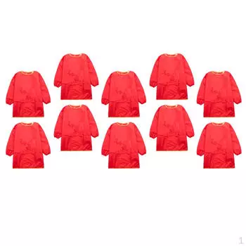 10 шт. Детский художественный фартук для рисования, нагрудник, одежда, размер_