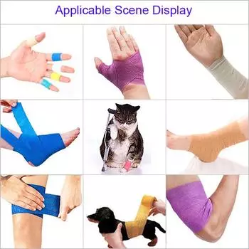 10Pcs Cohesive Bandage Self Adhesive Bandage Wrap Breathable Athletic Tape Wrist and Ankle Sprains Protection First Aid Tool