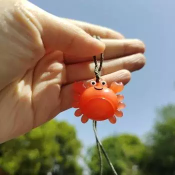 10Pcs Color-Changing Car Hanging Pendant Rearview Mirror Decoration Car Interior Accessories Crab