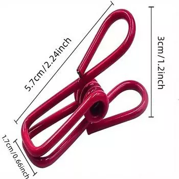 10pcs Color Clothespins Clothes Chips Random Colors PVC-Coated Steel Clip Anti-slip Sock Clip Multipurpose Clothes Drying Pins