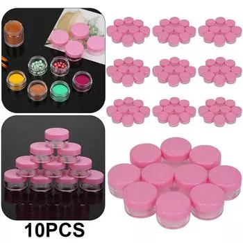 10Pcs Cosmetic Empty Jar Pot Eyeshadow Makeup Face Cream Container ?