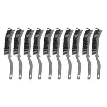 10pcs Crevice Cleaning Brush Multifunctional Hard Bristle Long Handle Groove Cleaning Tool for Dead