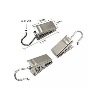10Pcs Curtain Clips Shower Hooks Living Room Curtain Accessories Clamps Drapery Clips Holder Clothes Pegs