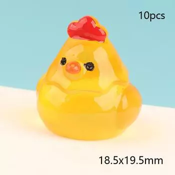 10Pcs Cute Mini Resin Night Glow Chicken Diy Small Ornament Micro Landscape Dollhouse Decoration Crafts Living Room Decoration фиолетовый