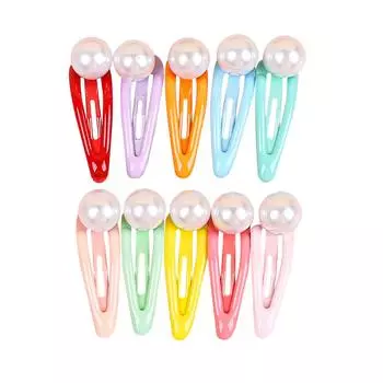 10pcs Cute Pearl Hair Clips Girls Candy Colors BB Clips Hairpin Barrette Y2K Hairclip Hair Accessories for Children Kids