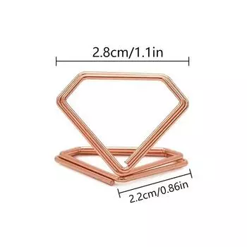 10pcs Diamond Shape Metal Memo Holder Table Placecard Holder Photo Clip Card Display Stand Wedding Table Number Holder Stands 10pcs золотой