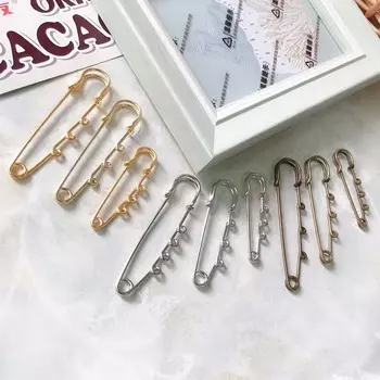 10pcs DIY Elegant Coat Wedding Party Scarf Corsage Brooches Pin Safety pin Accessories 5cm бронзовый