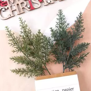 10pcs DIY Wreath Gifts Christmas Pine Branches Handcraft Fake Plants Xmas Home Decor 10pcs