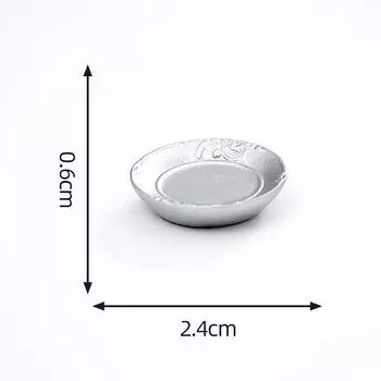 10Pcs Dollhouse Miniature Accessories Mini Dessert Elliptical Plate Simulation Kitchen Dish Toys For Doll House Decor A6