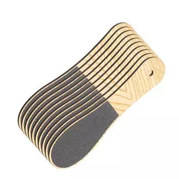 10Pcs Double Sided Wood Foot File with Hanging Hole Waterproof Foot Callus Remover Comfortable Grip Easy To Clean