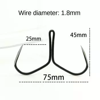 10pcs Duple Hooks Butterfly Hook grind Strong Anchor Hook 2024 Fishing hook Tackle Accessorie 1.8mm