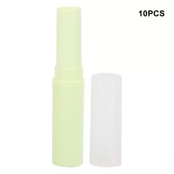 10pcs Empty Lip Balm Tube Lip Gloss Container DIY Lipstick Making AccessoryGreen