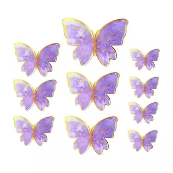 10PCS Enchanting 3D Butterfly Cake Toppers Perfect For Girl S Birthday Cakes Birthday Party Decorations, Adds A Touch Of Magic