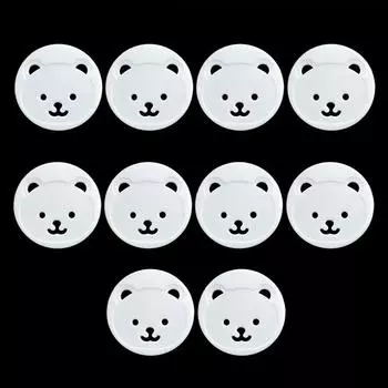 10pcs EU Power Socket Protection Cover Bear Thickened Kids Safety Electrical Outlet Anti Electric Shock Plugs Protector Covers