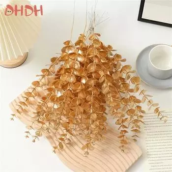 10pcs Eucalyptus Stem Artificial Eucalyptus Leaves Outdoor Garden Tabletop Decoration Wedding Christmas Party Decoration 10PCS зелёный