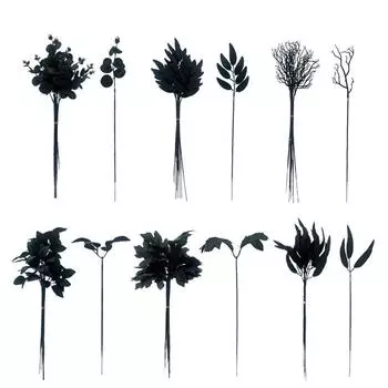 10 шт. эвкалиптовых стеблей, цветочная композиция, пластиковая ветка дерева, украшение для дома, шелковый букет из листьев