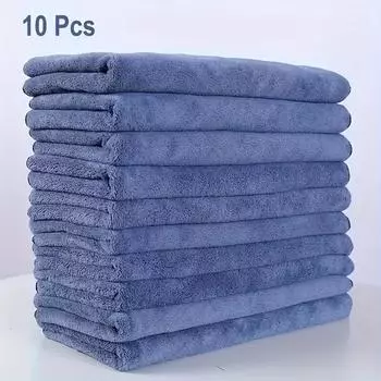 10pcs Extra Thick Microfiber Towel, Super Soft, Absorbent and Quick-drying Towel, Suitable for Car Washing, and Automatic Drying Superfine Fiber
