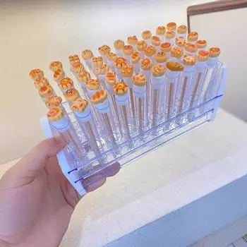 10Pcs Eyelash Brush Tube With Cartoon Bread Handle Lash Extension Makeup Brush Dustproof Eyebrow Comb Beauty Tools onesize