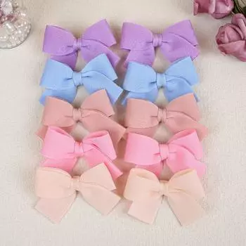 10pcs Fabric Hair Bows with Clips Cute 3.5 Hair Bows Hairpin Barrettes Hair Clip Headwear Children Kids Hair Accessories