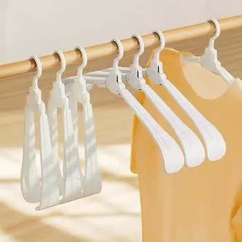 10 шт. складных пластиковых вешалок для одежды складная конструкция прочная несущая конструкция не деформируется сушилки для одежды 10 pcs белый