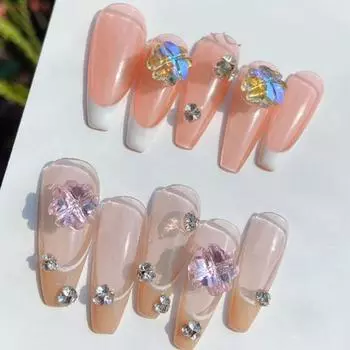 10Pcs Great Sparkling Durable Nail Decorations Regular Flower Petal Style DIY Ornament Supplies B