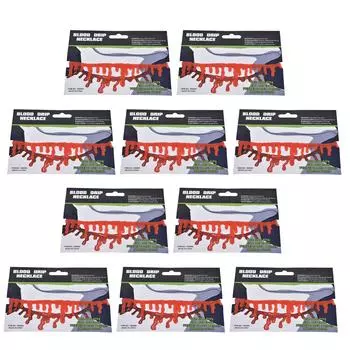 10pcs Halloween Dripping Blood Necklace Vampire Blood Choker Necklace Theme Party CostumesBlood Uniform Size